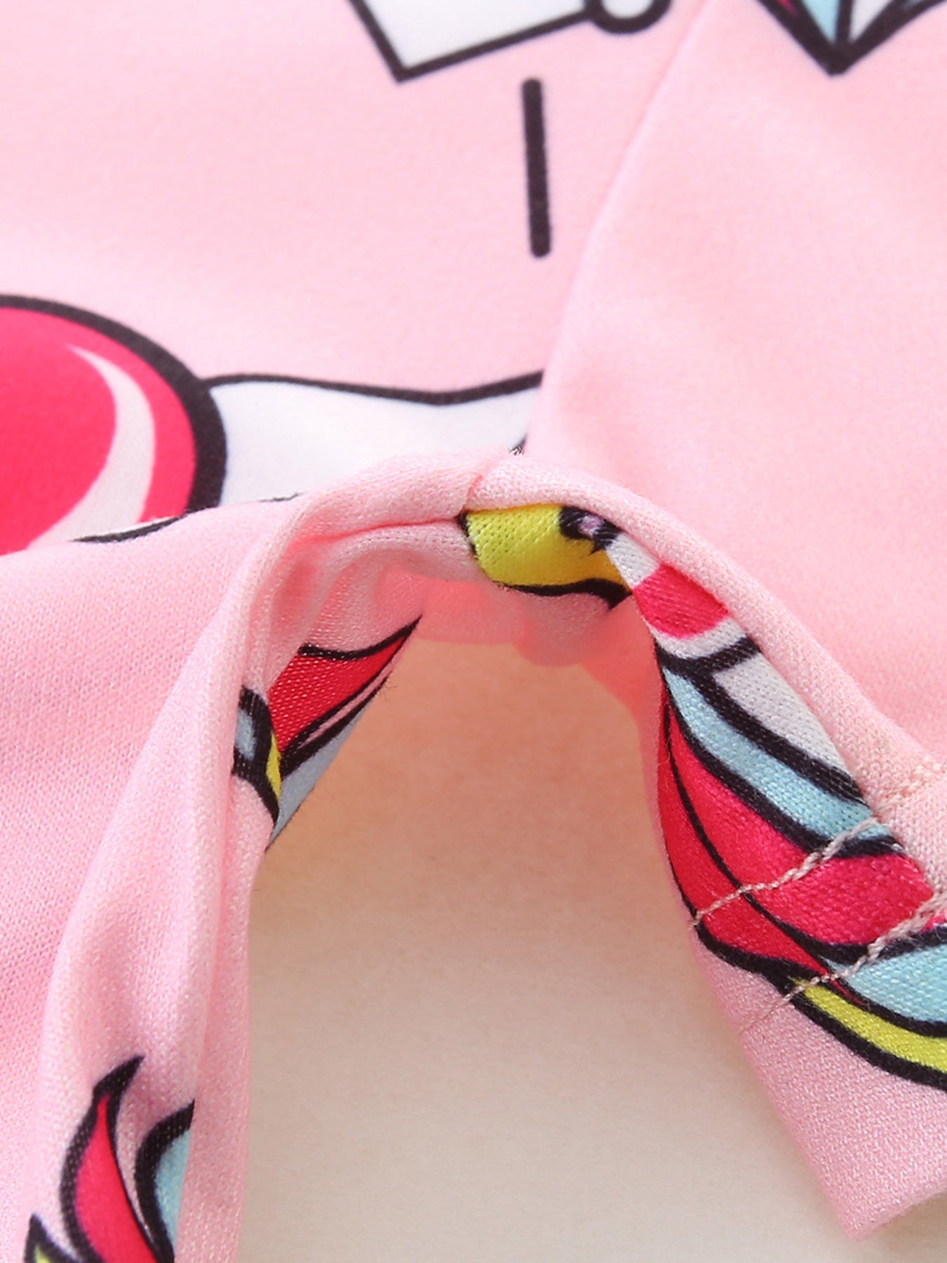 Children's Cartoon Unicorn Print Short Sleeve Dress