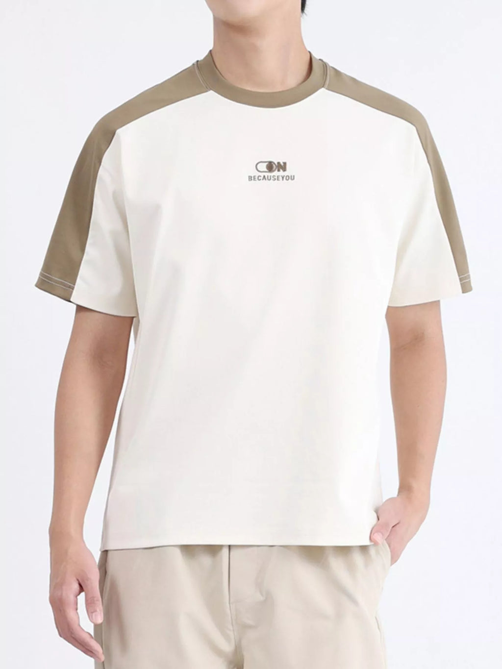 Men's Plus Size Color Block Casual T-Shirt