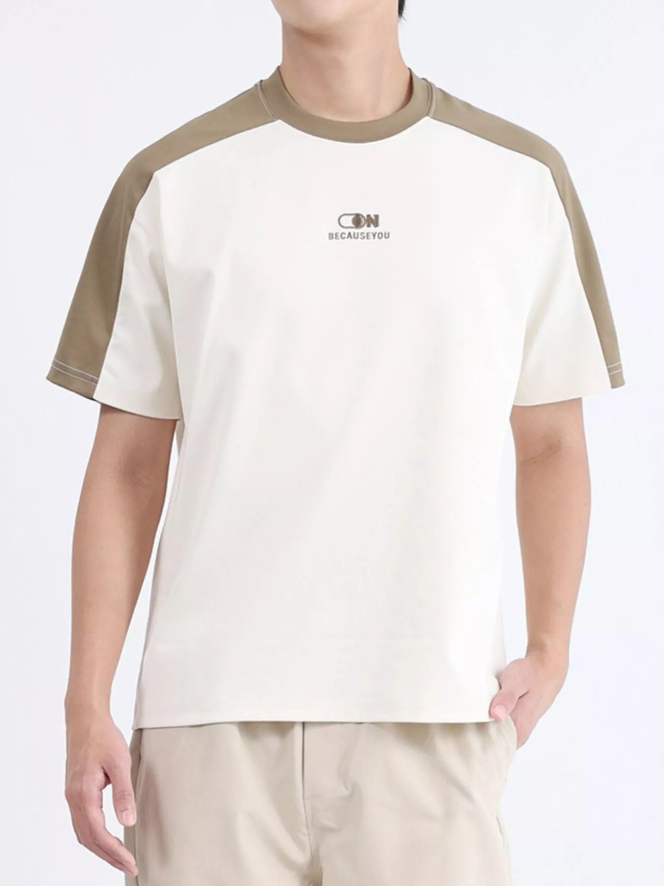 Men's Plus Size Color Block Casual T-Shirt