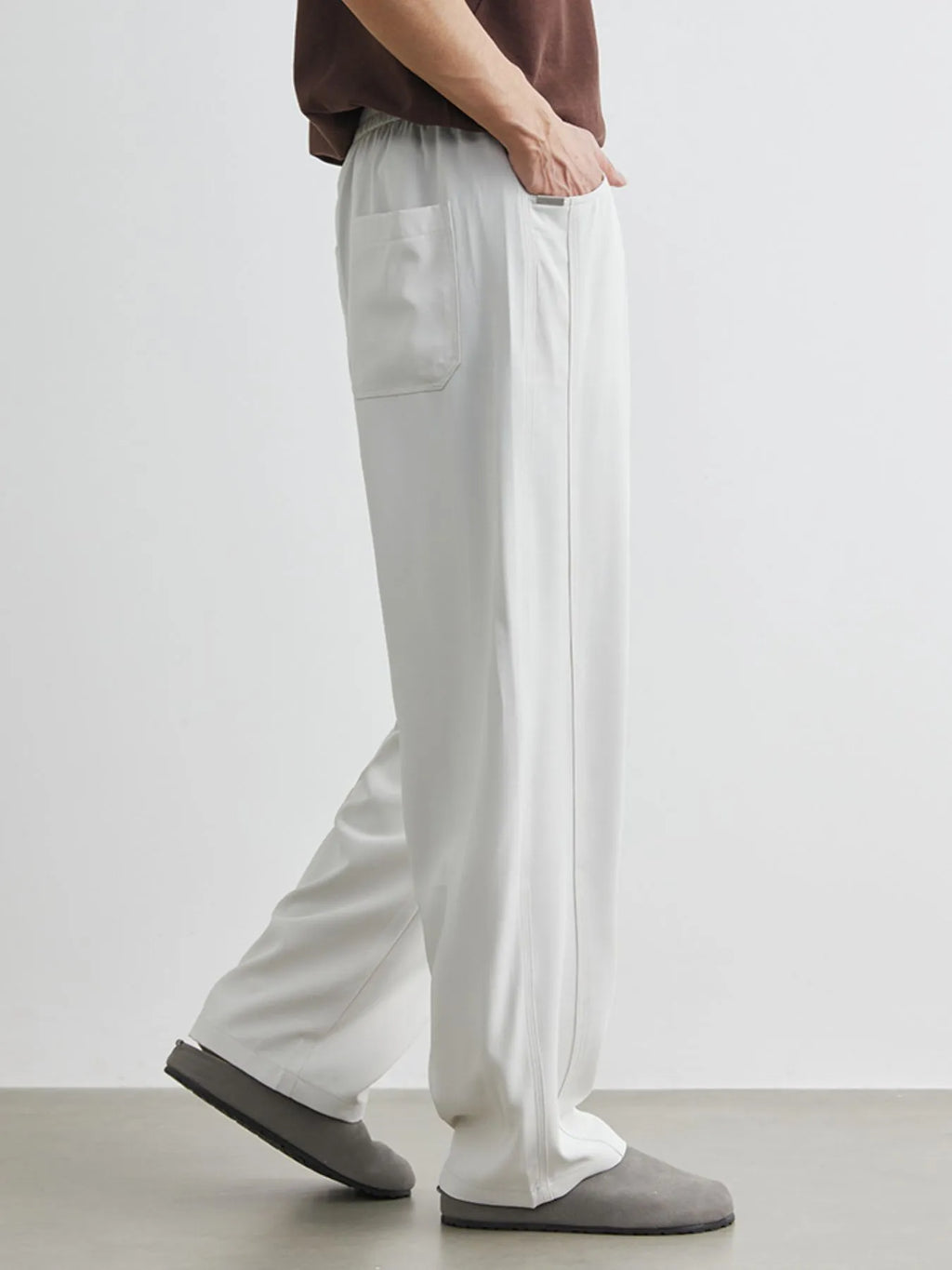 Men's Plus Size Relaxed Fit Wide Leg Casual Pants
