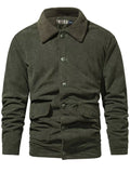Men's Corduroy Sherpa Lined Button-Up Jacket