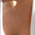 Zinc Alloy Rhinestone Evil Eye Necklace