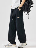 Men's Plus Size Casual Wide-Leg Drawstring Pants
