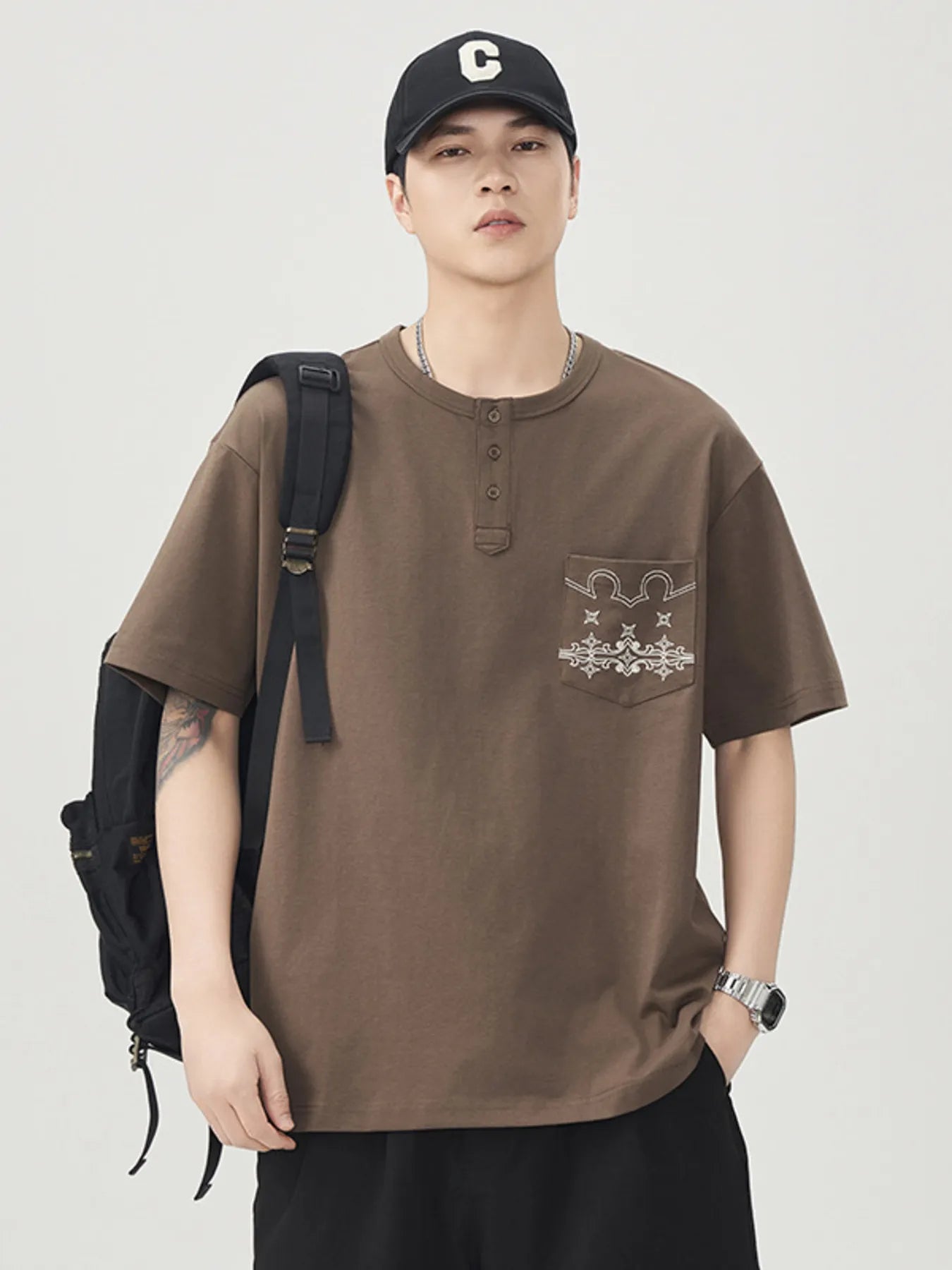 Men's Plus Size Round Neck Short Sleeve T-Shirt