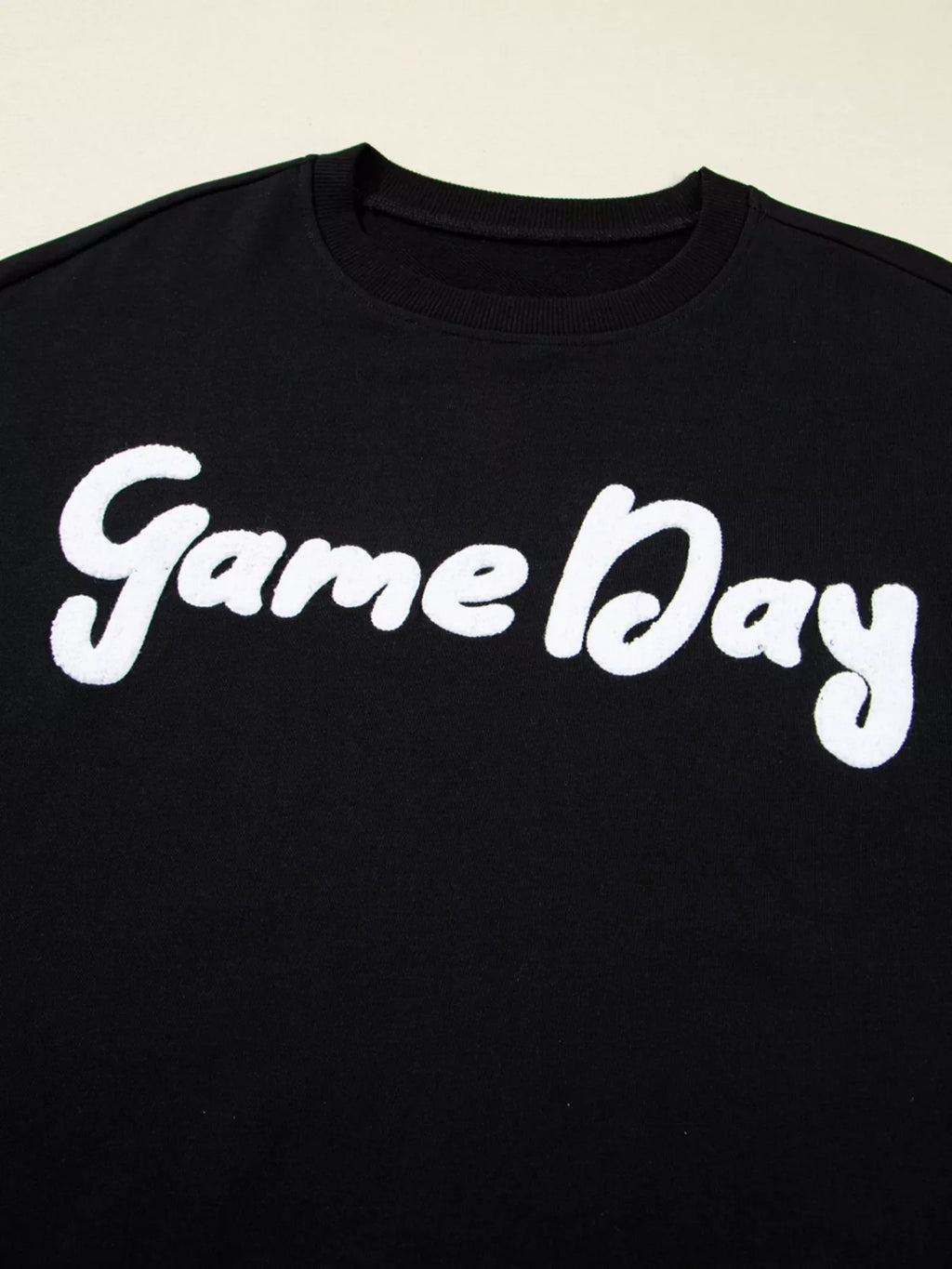 Chenille Game Day Drop Shoulder Sweatshirt