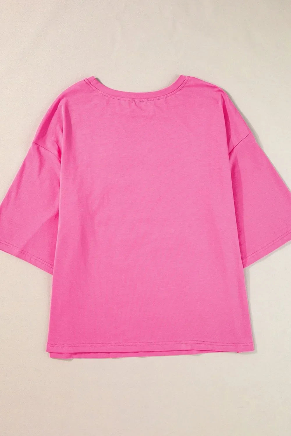 Color Block Star Patched Oversized T-Shirt