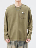 Men's Plus Size Round Neck Long Sleeve T-Shirt