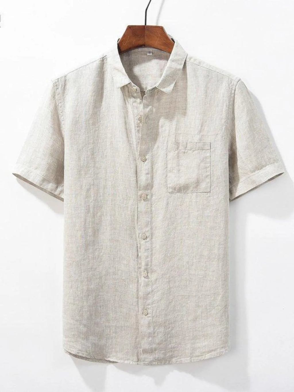 Men's Plus Size Short Sleeve Button-Up Shirt