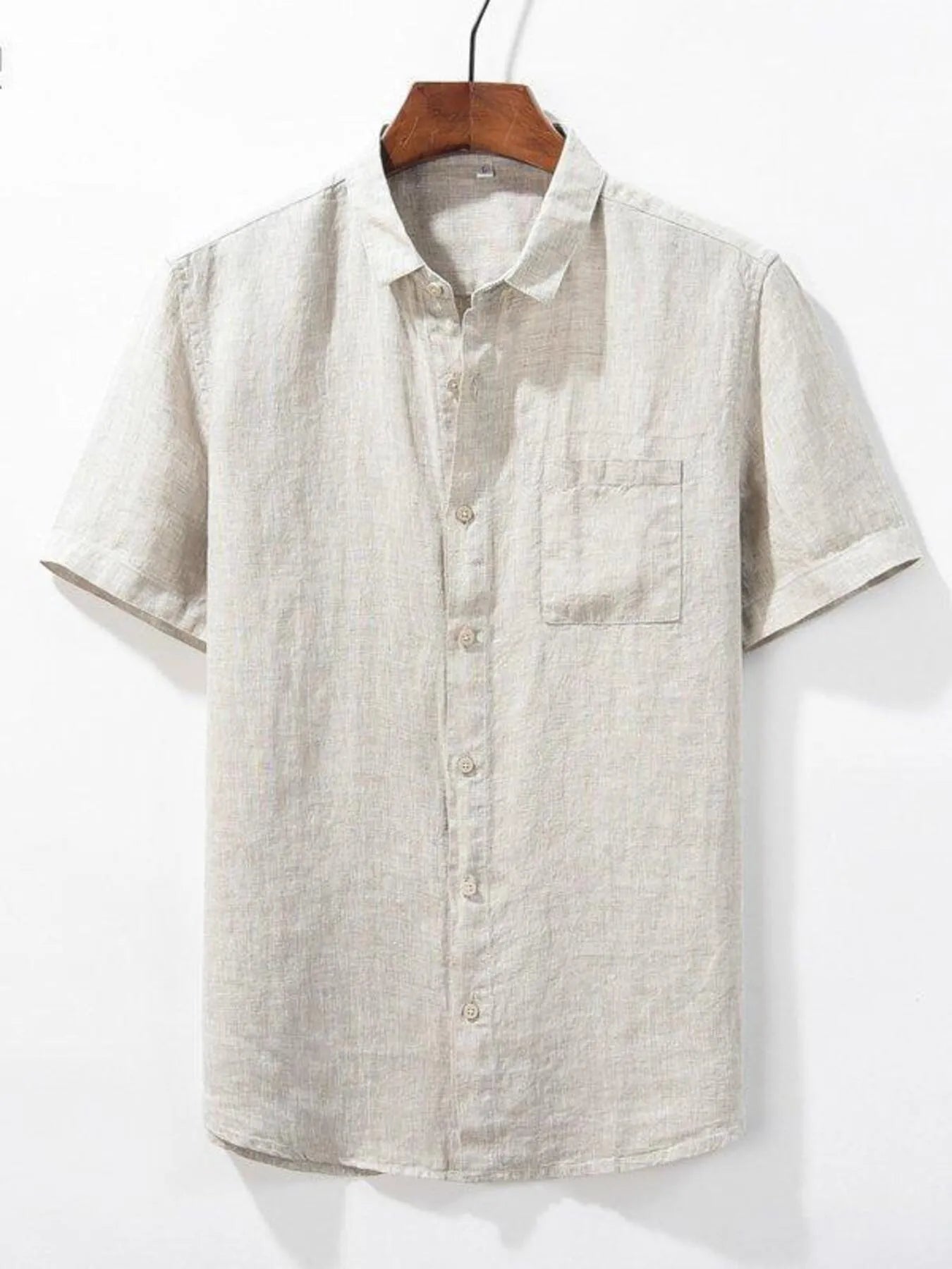 Men's Plus Size Short Sleeve Button-Up Shirt