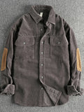 Men's Plus Size Button Up Corduroy Shirt