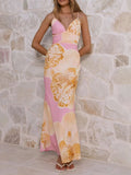 Floral Print Spaghetti Strap Dress