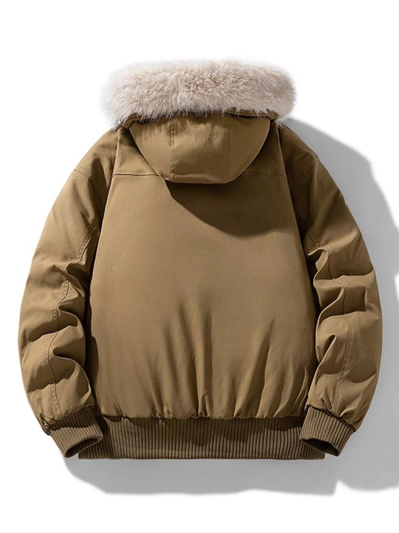 Men's Plus Size Fur Hooded Warm Padded Coat