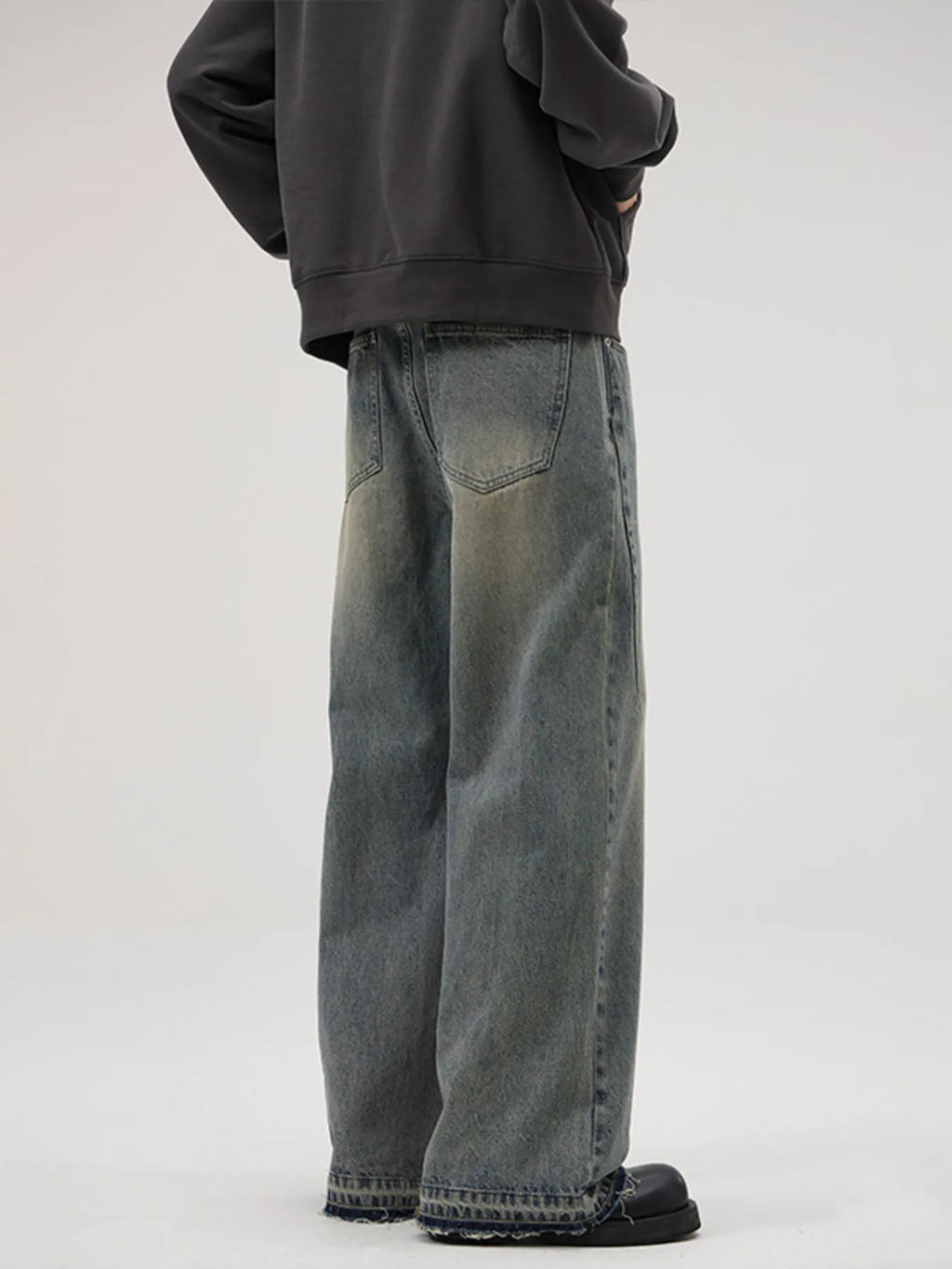 Men's Full Size Wide Leg Relaxed Fit Jeans Plus Size