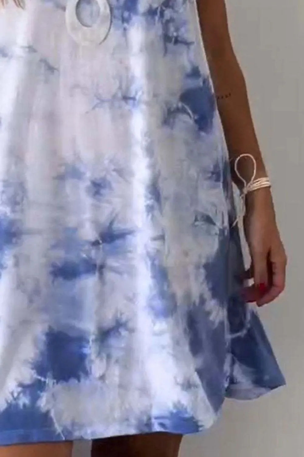 Tie-Dye Sleeveless Mini Tank Dress
