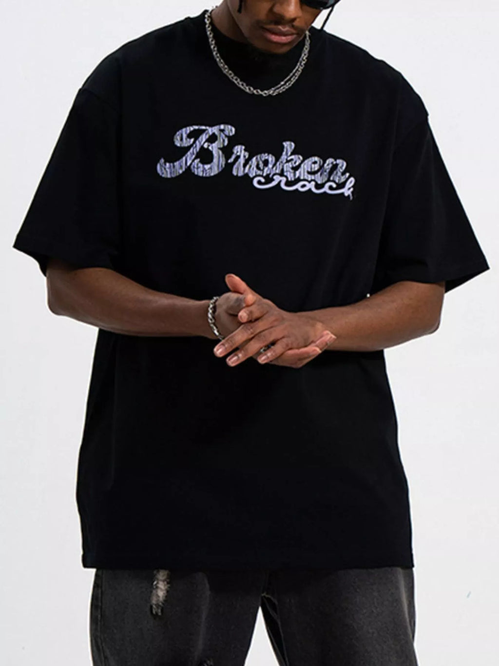 Men's Graphic Round Neck Oversized T-Shirt