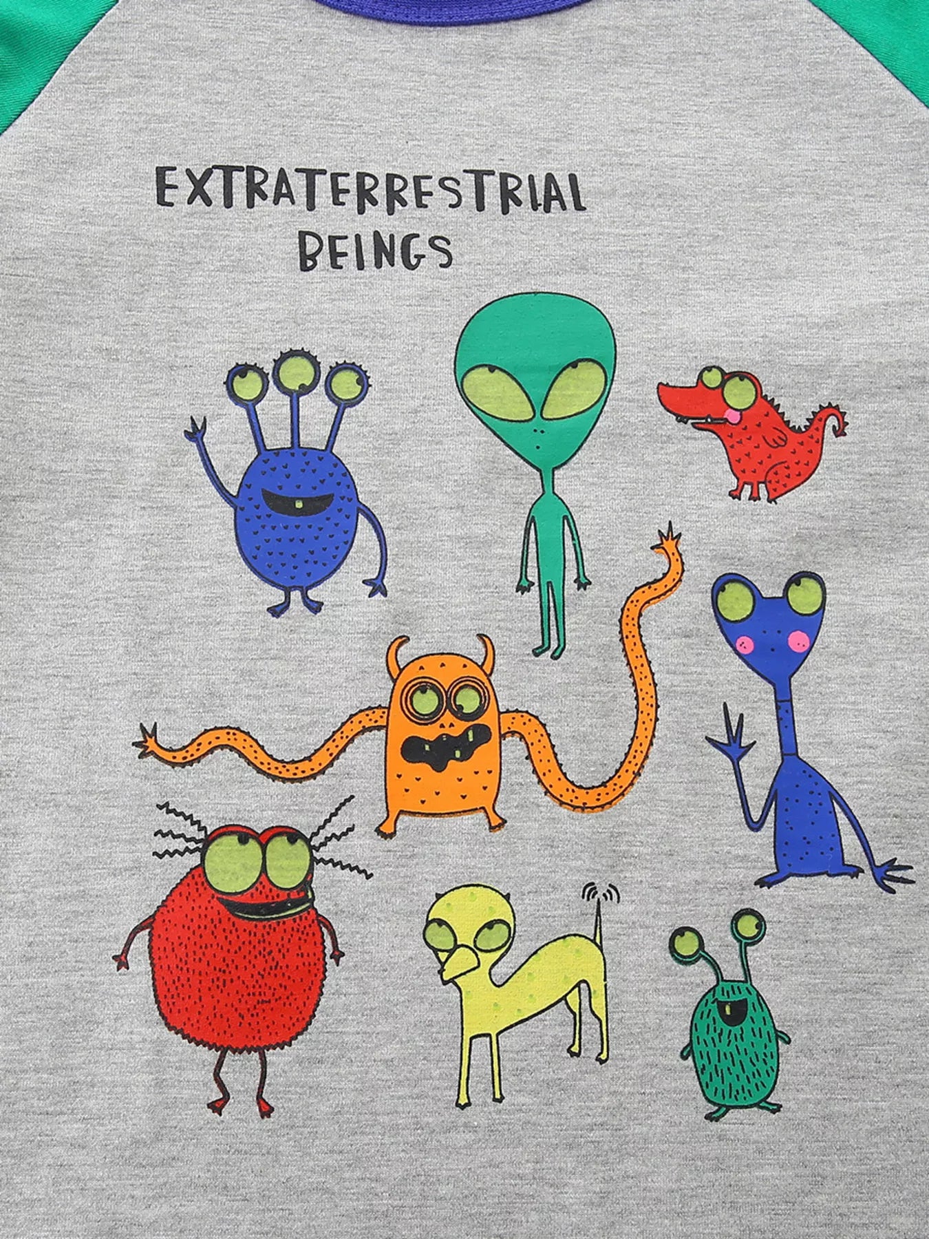 Children's "Extraterrestrial Beings" Graphic Long Sleeve T-Shirt