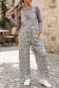 Camouflage Twist Ribbed Sleeveless Full-Length Casual Jumpsuit