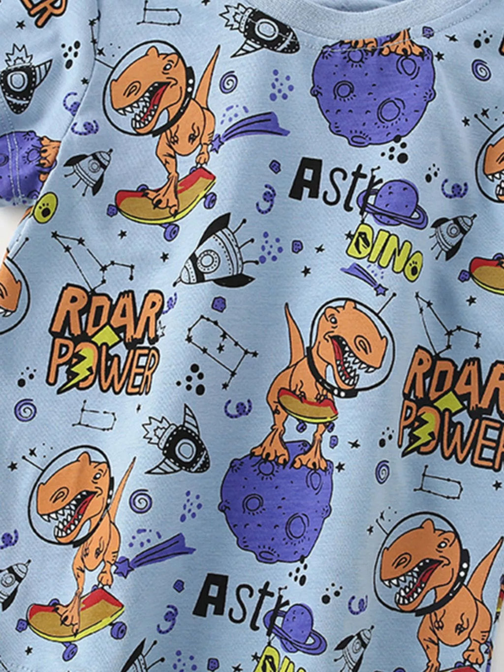 Children's Dinosaur Astronaut Print T-Shirt