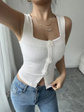 Flower Square Neck Tank