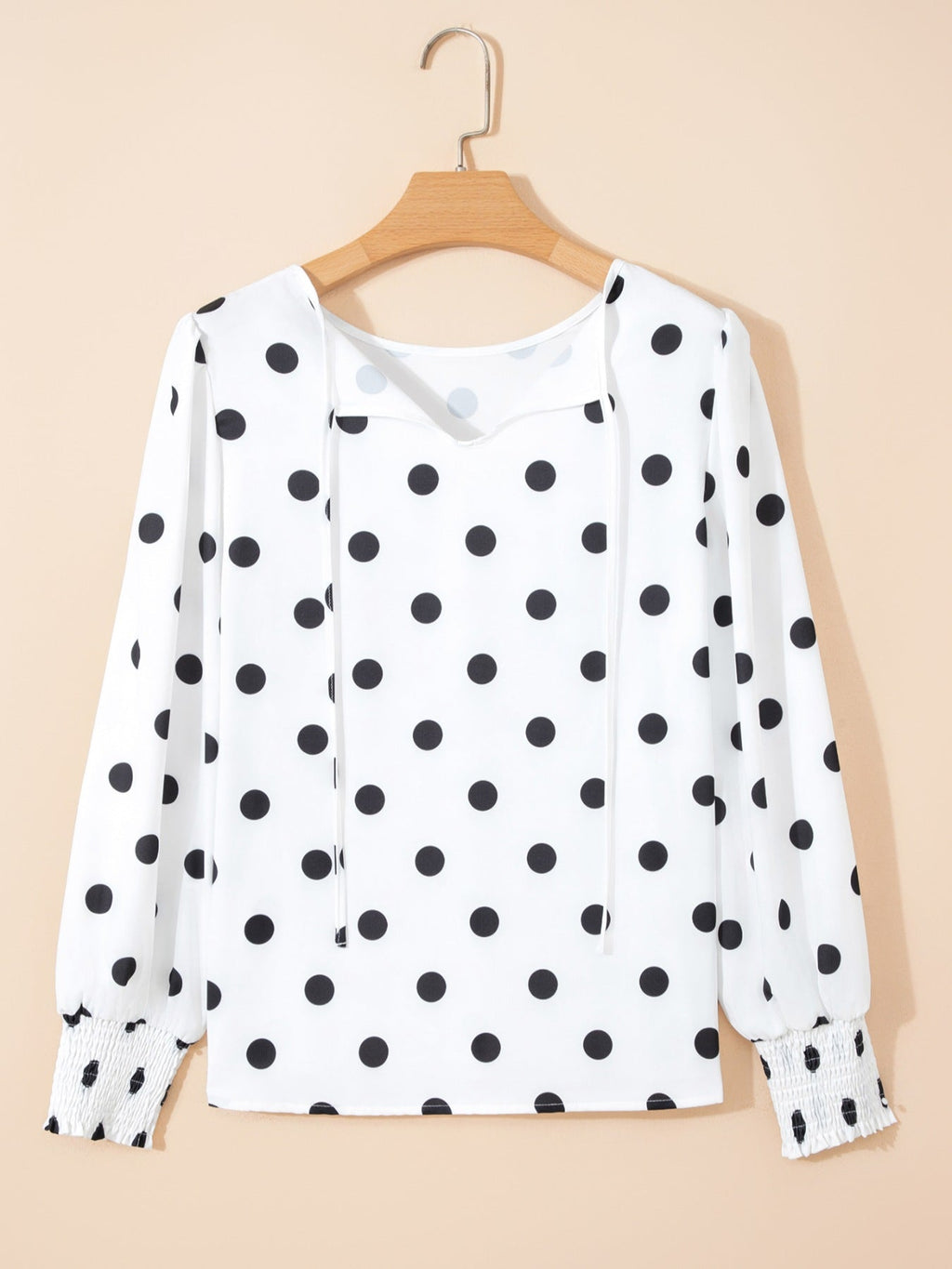Polka Dot Long Sleeve Blouse