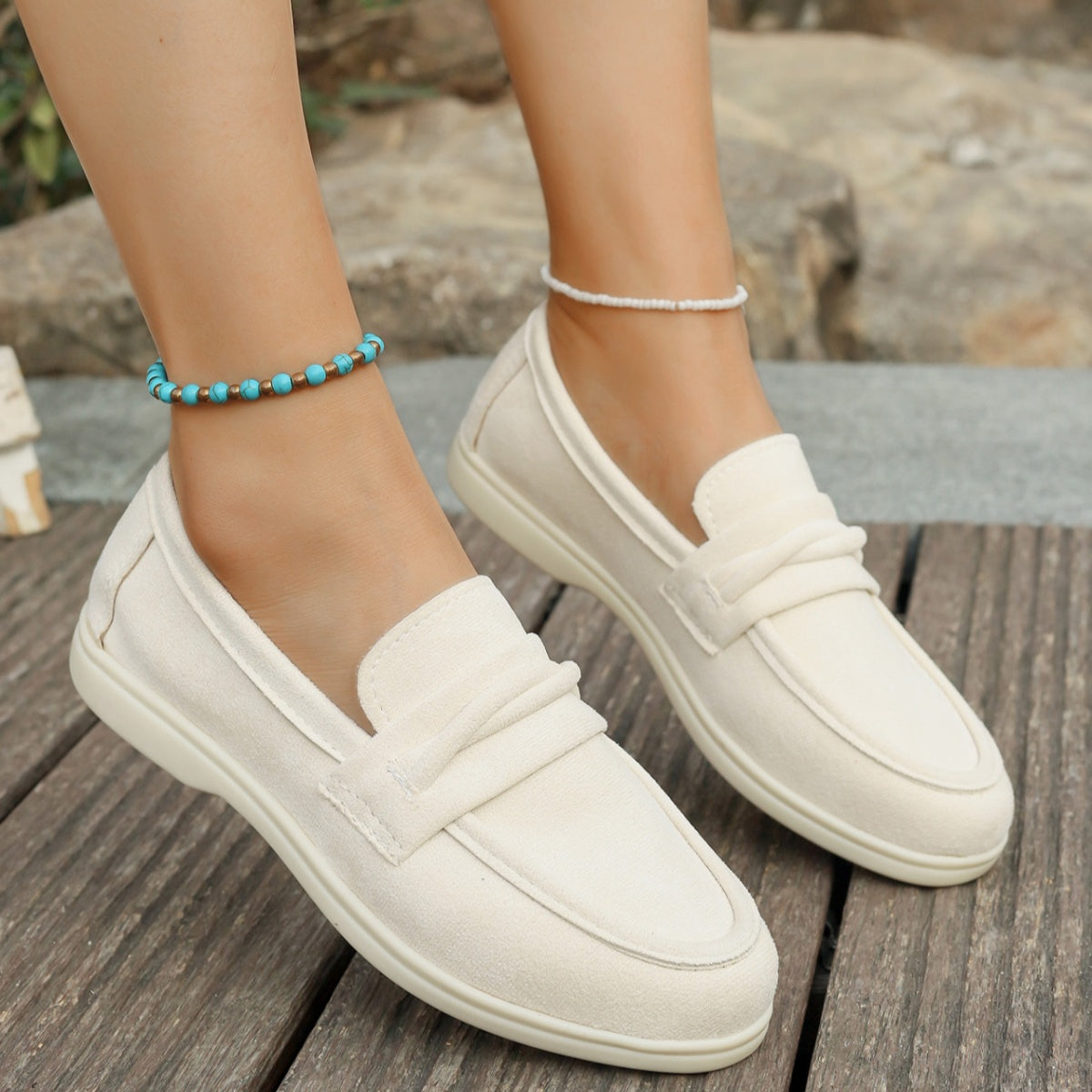 Round Toe Slip-Ons