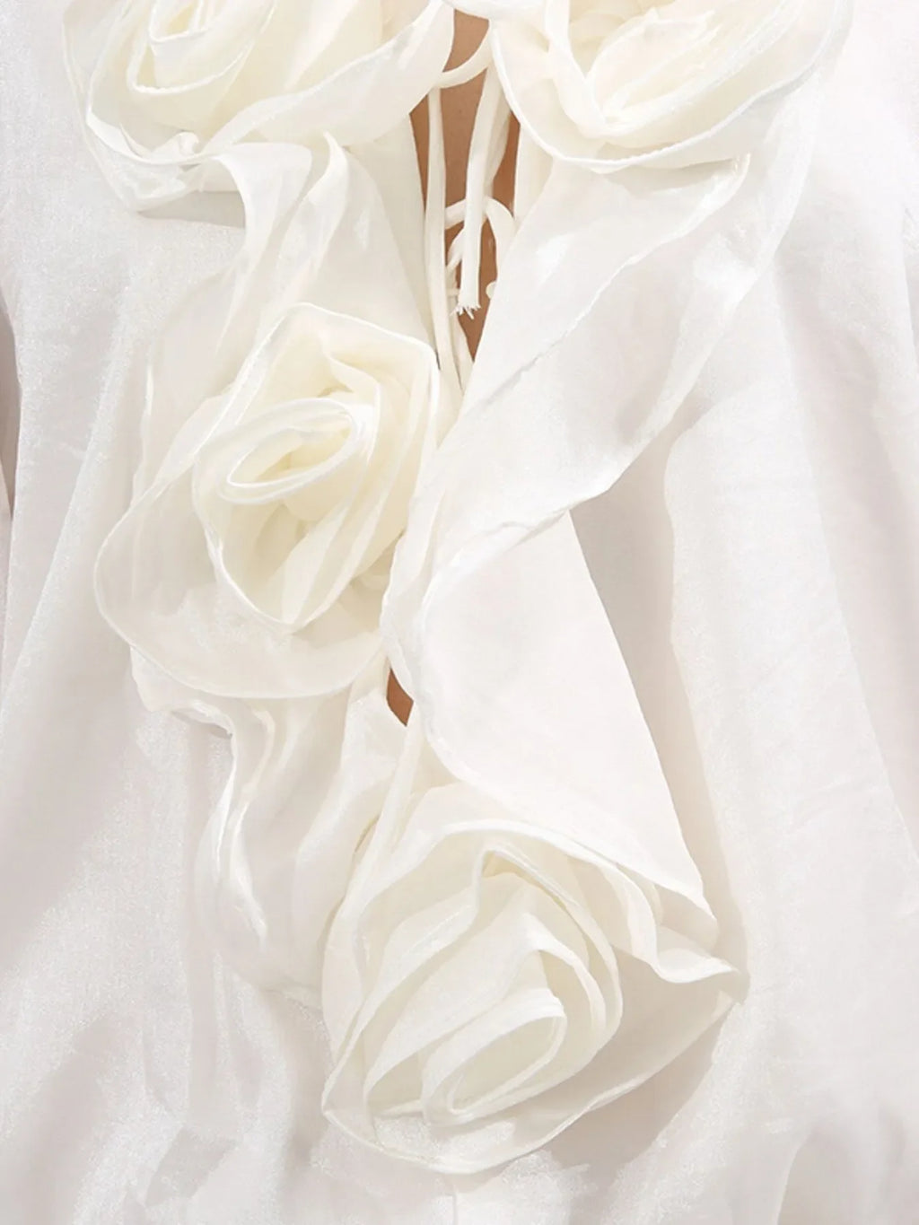 Flower Ruffled Long Sleeve Dress