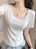 Plus Size Round Neck Short Sleeve T-Shirt
