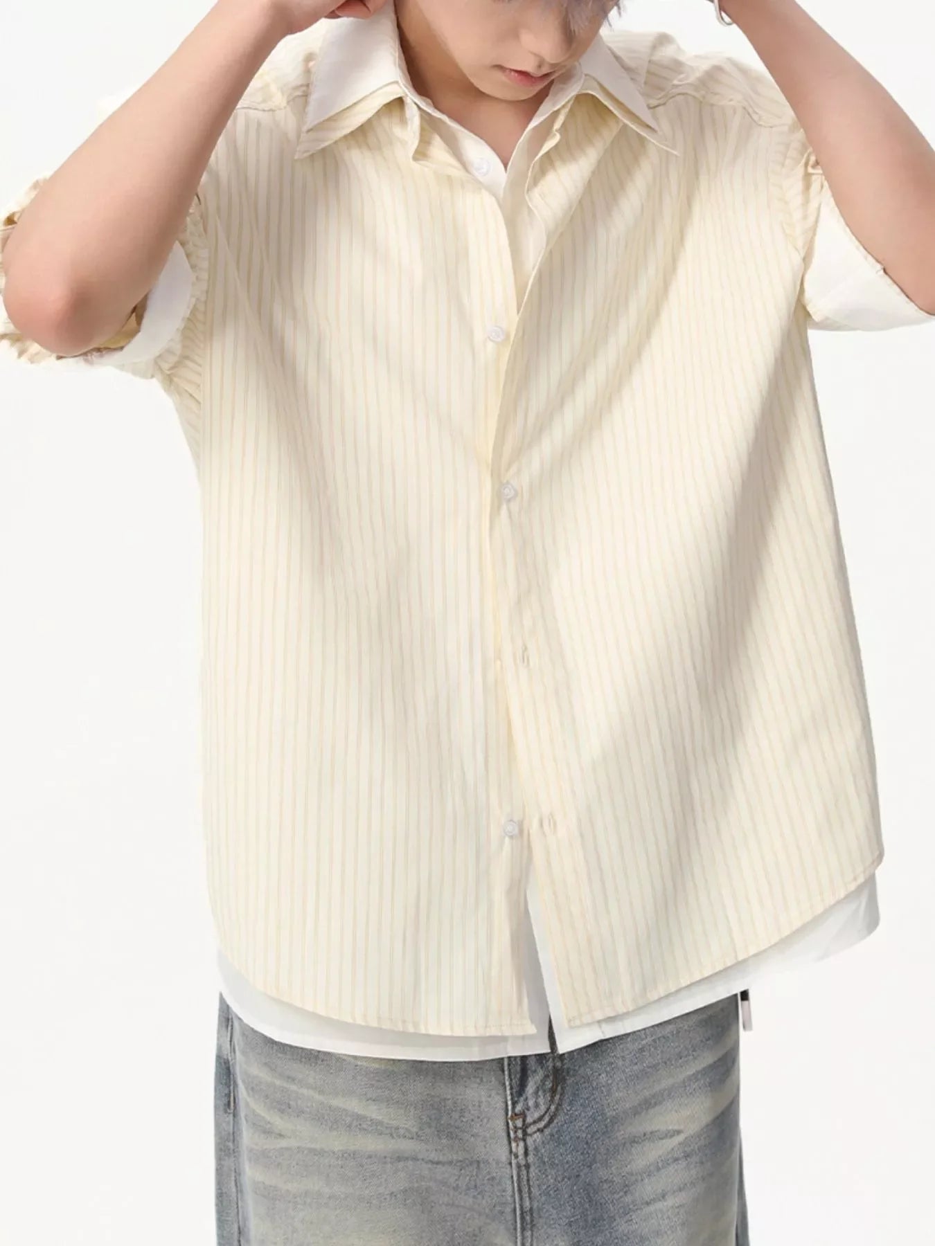 Men's Striped Button Up Shirt