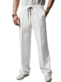 Men's Full Size Textured Drawstring Casual Pants Plus Size