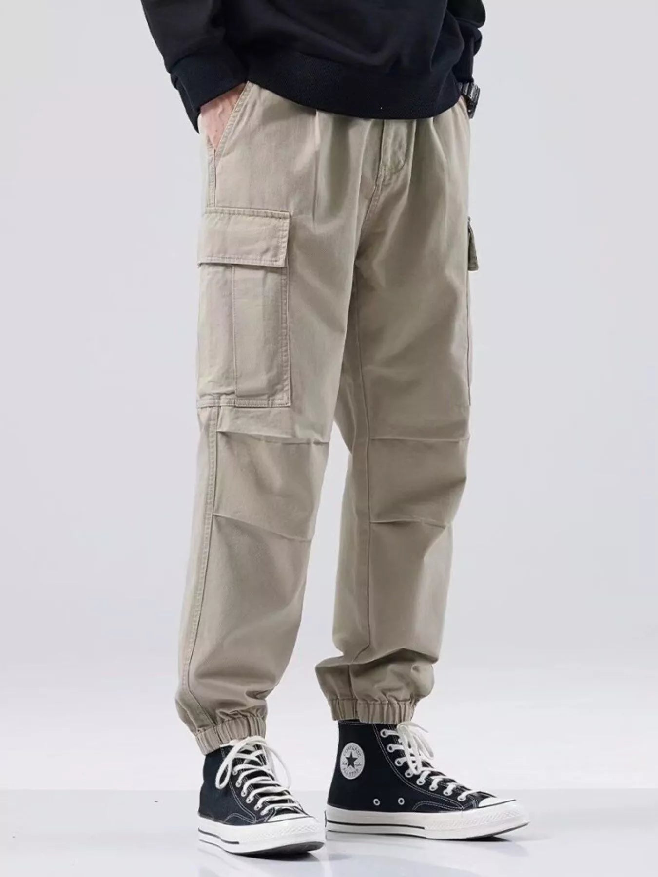 Men's Plus Size Relaxed Fit Cargo Joggers