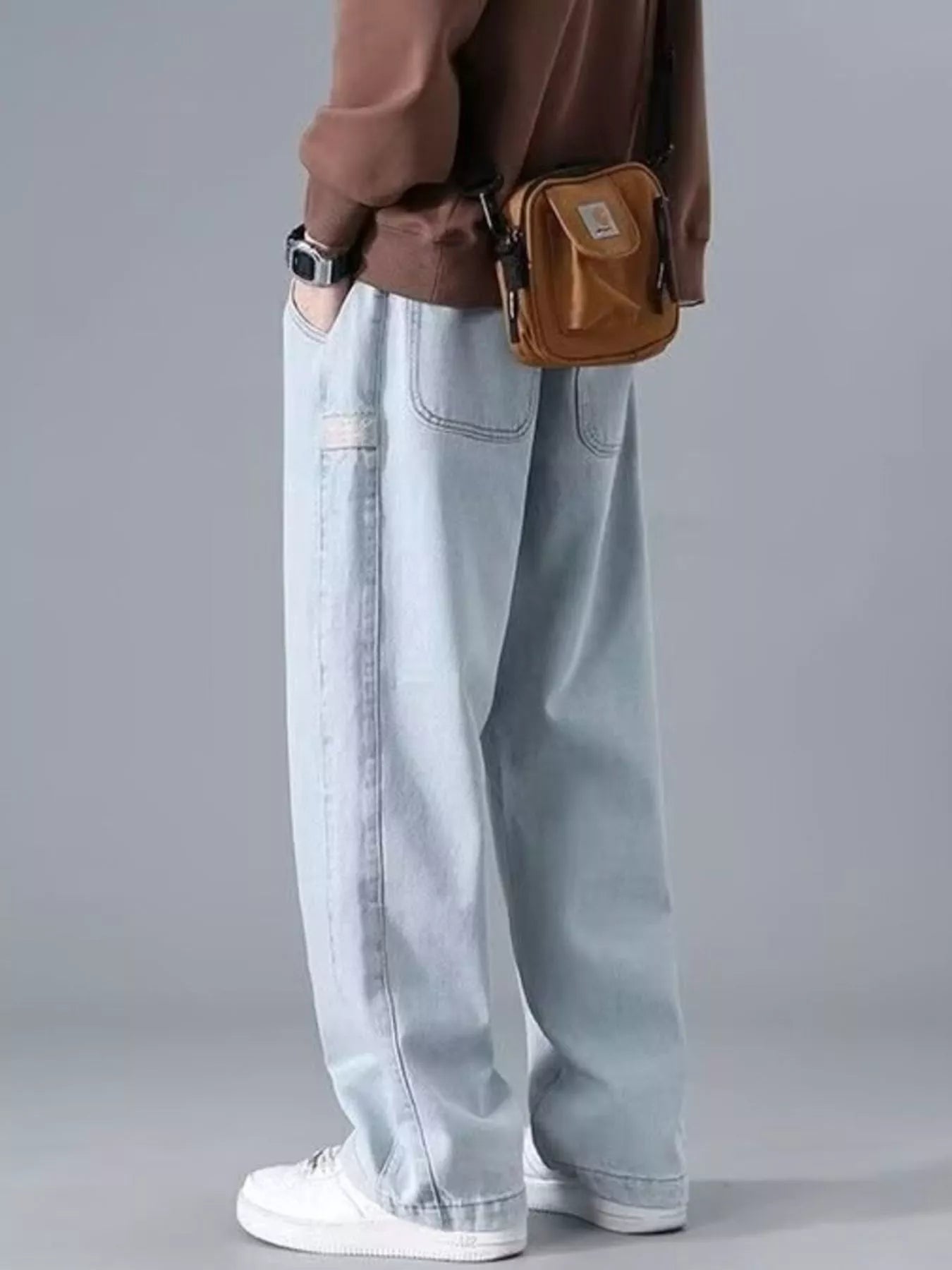 Men's Full Size Wide Leg Jeans Plus Size