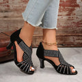 Peep Toe Block Heels Sandals