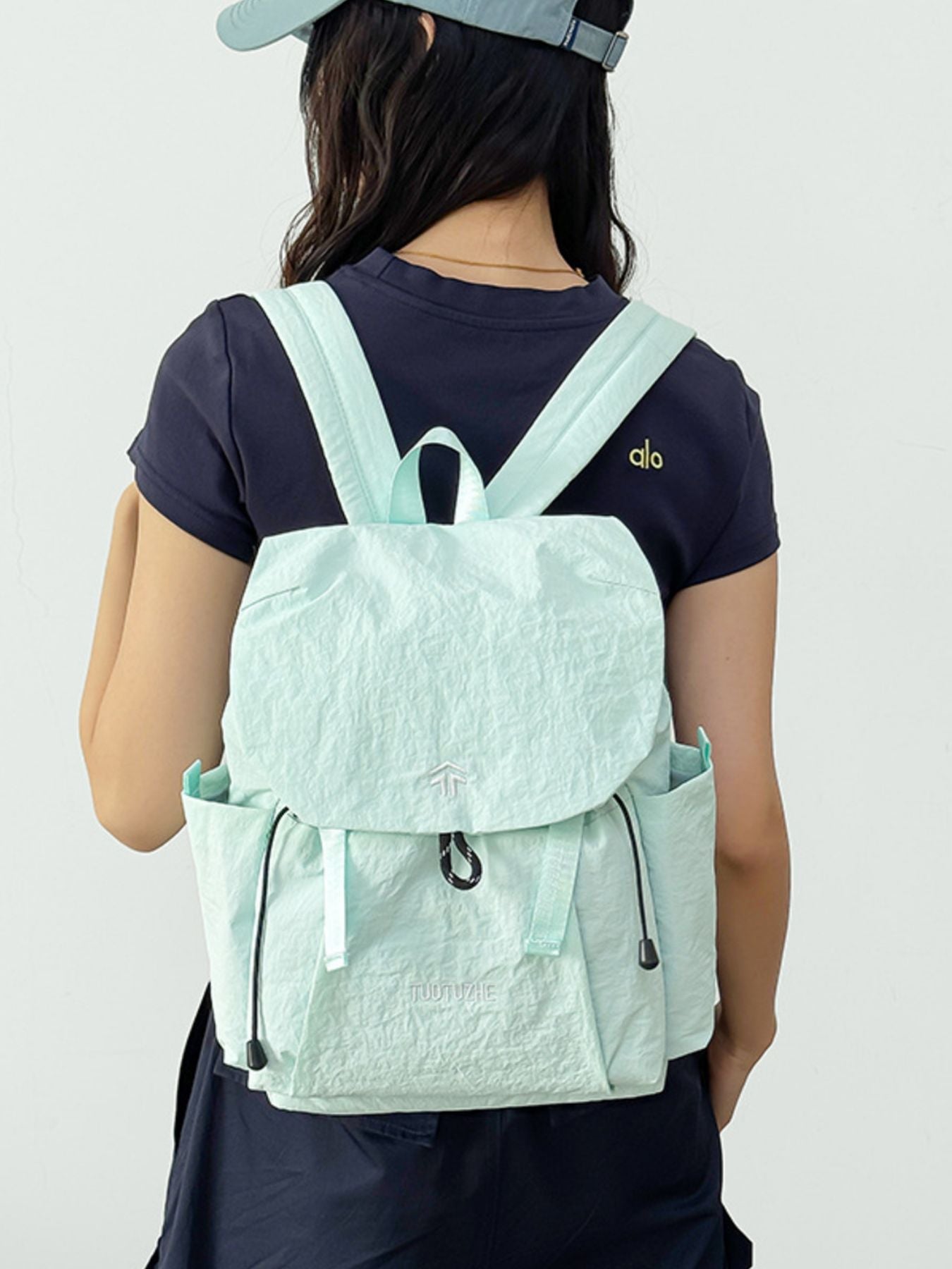 Lightweight Crinkled Backpack Bag