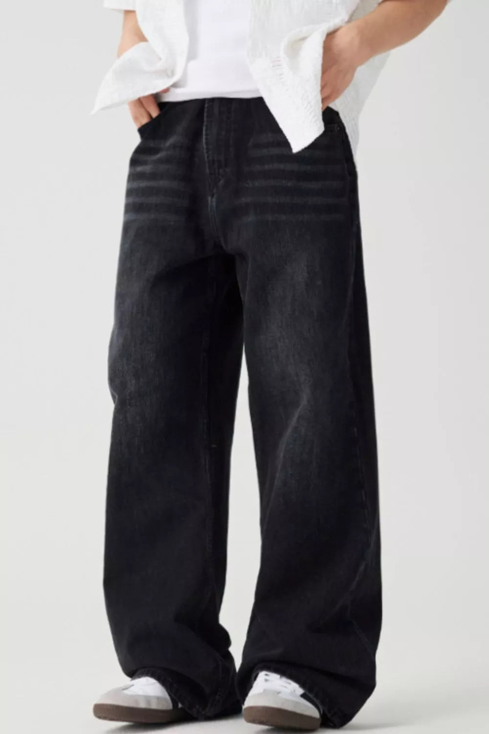 Men's Loose Fit Drawstring Jeans
