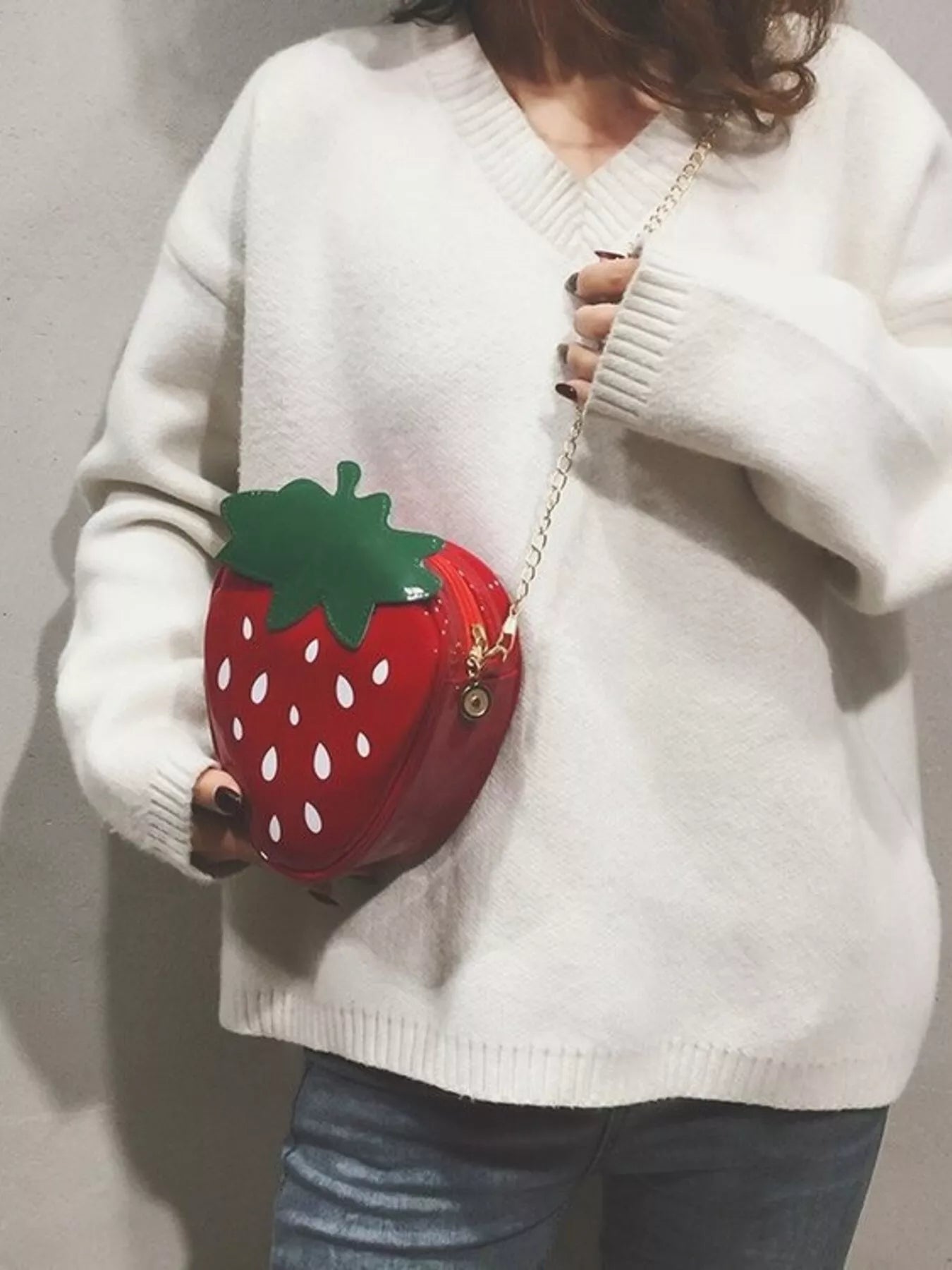 Strawberry Shaped Crossbody Bag