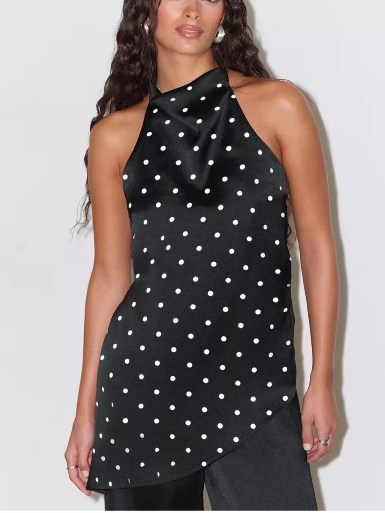 Polka Dot Halter Neck Top
