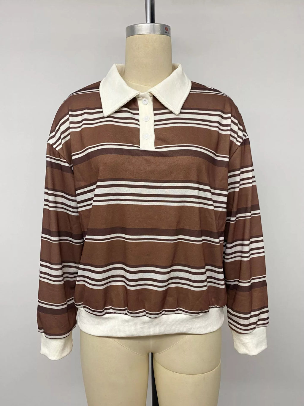 Striped Dropped Shoulder Sweatshirt