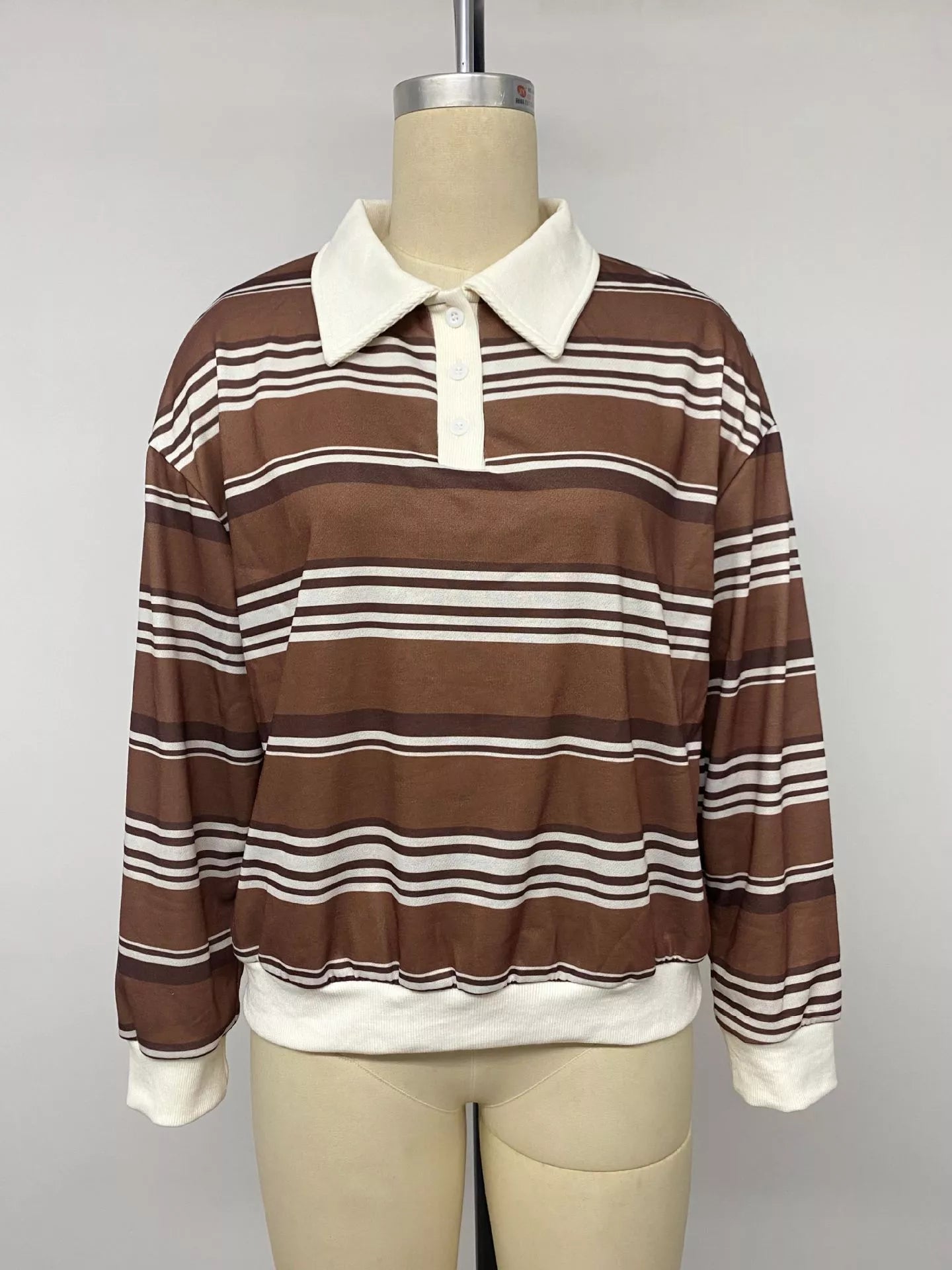 Striped Dropped Shoulder Sweatshirt