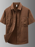 Men's Plus Size Casual Lightweight Short Sleeve Shirt