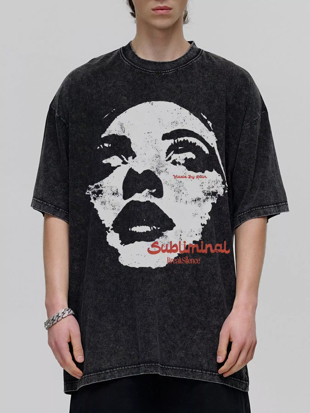 Men's Graphic Round Neck Oversized T-Shirt