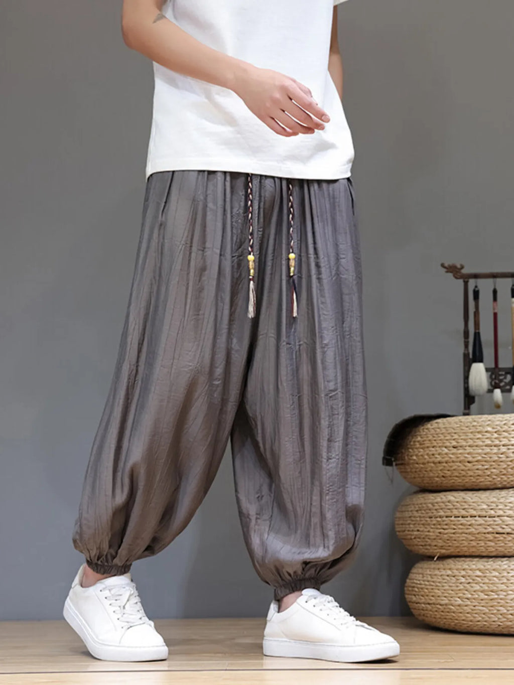 Men's Plus Size Drawstring Loose Fit Joggers