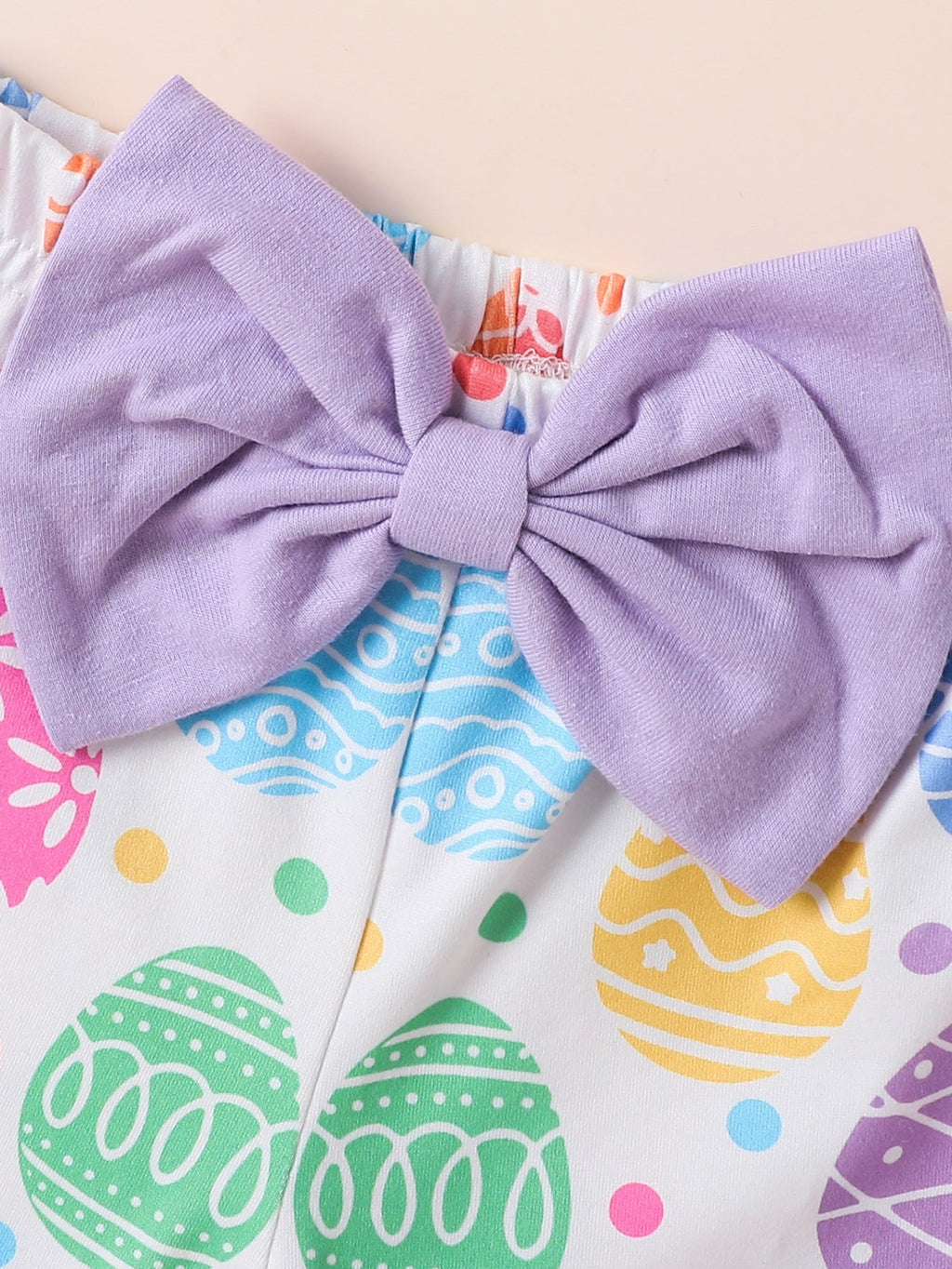 Children's Letter Ruffled Trim Bodysuit and Pants Set with Headband