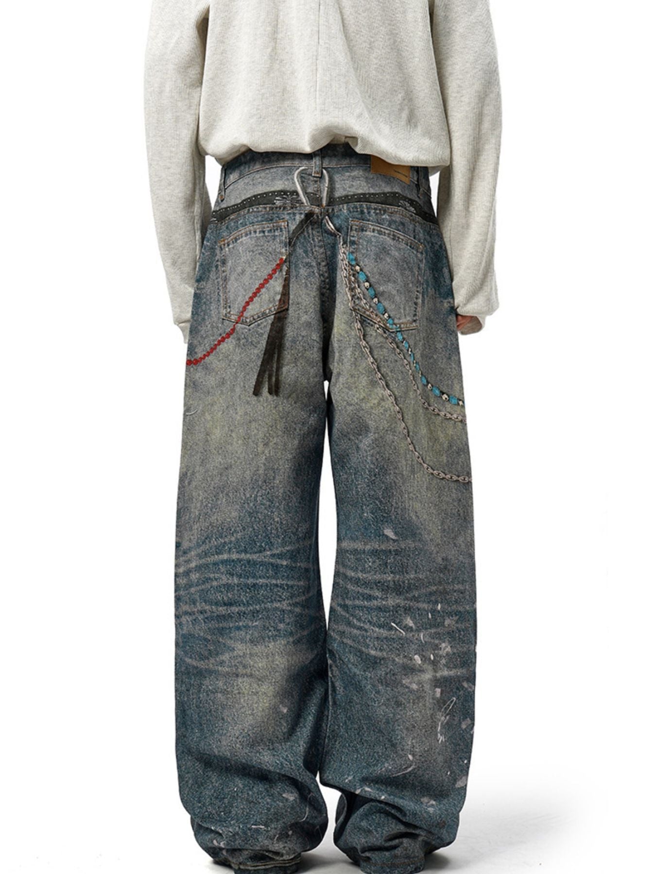 Men's Full Size Wide Leg Jeans Plus Size