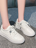 Lace Up Round Toe Sneakers
