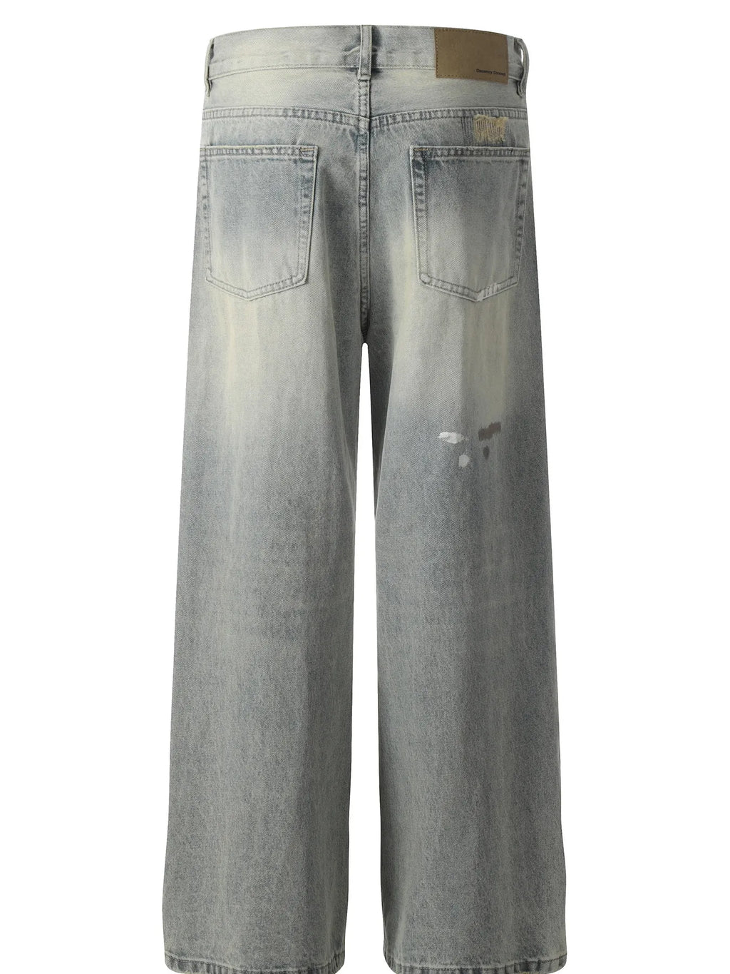 Men's Vintage Distressed Wide Leg Jeans