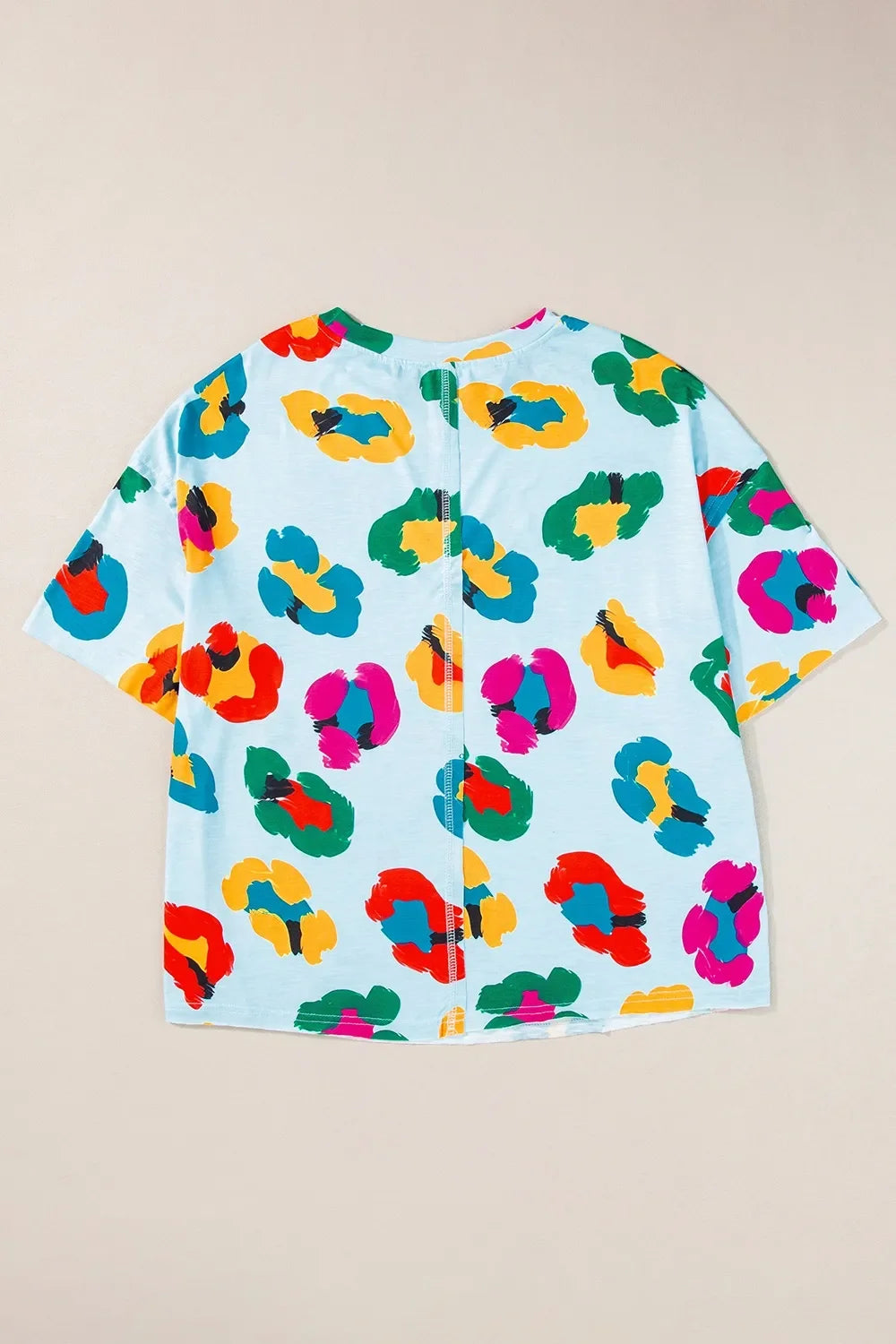 Printed Round Neck Half Sleeve Top