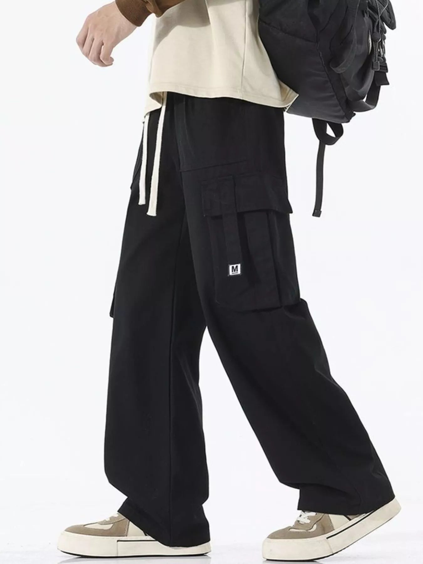 Men's Full Size Cargo Wide Leg Pants Plus Size