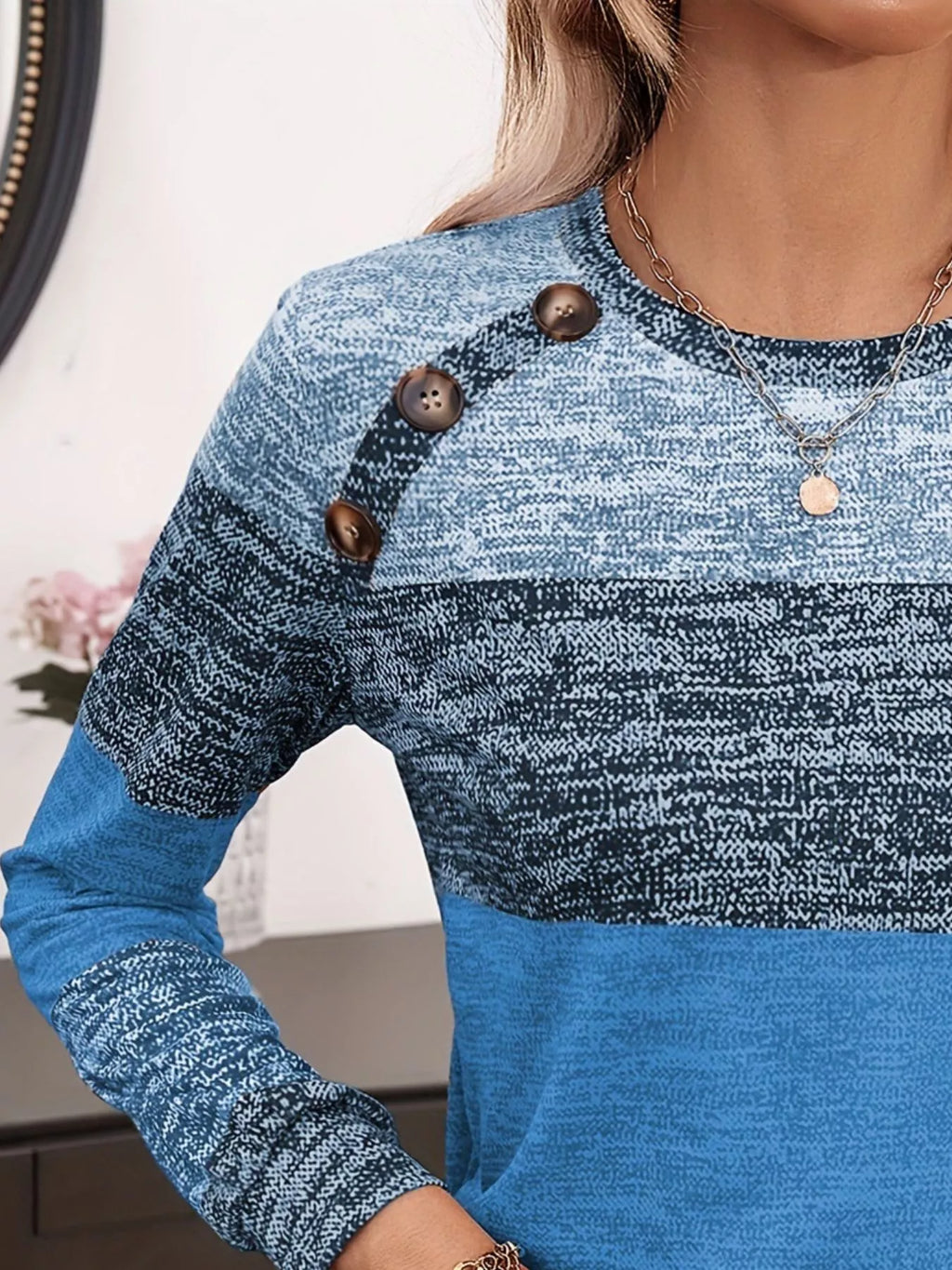 Color Block Long Sleeve T-Shirt