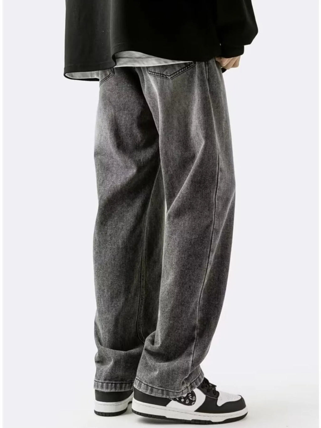 Men's Plus Size Wide Leg Relaxed Fit Jeans