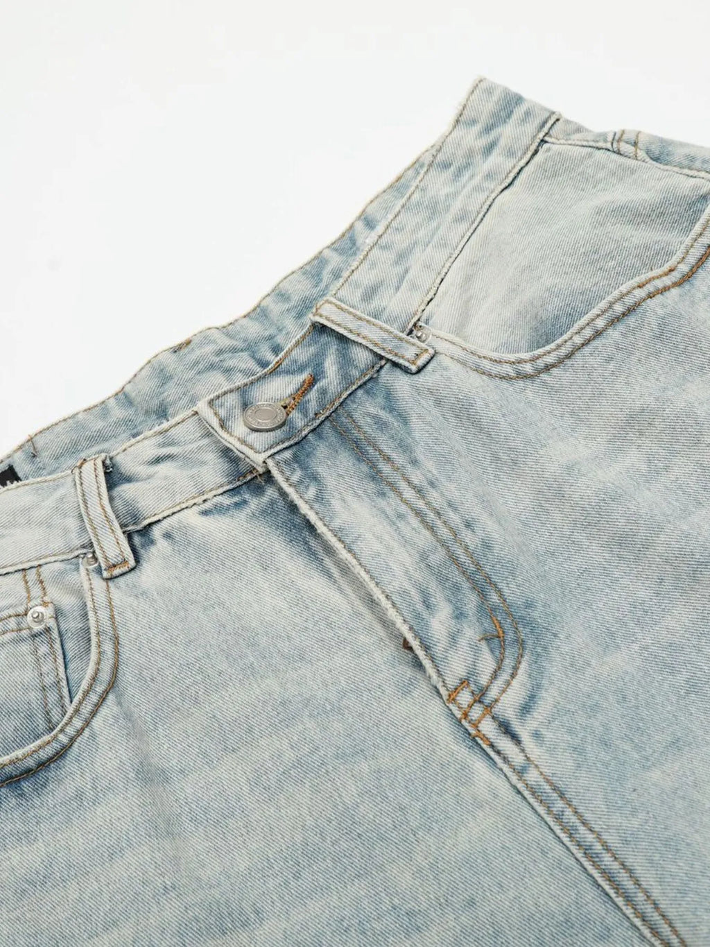 Men's Wash Wide Leg Denim Shorts